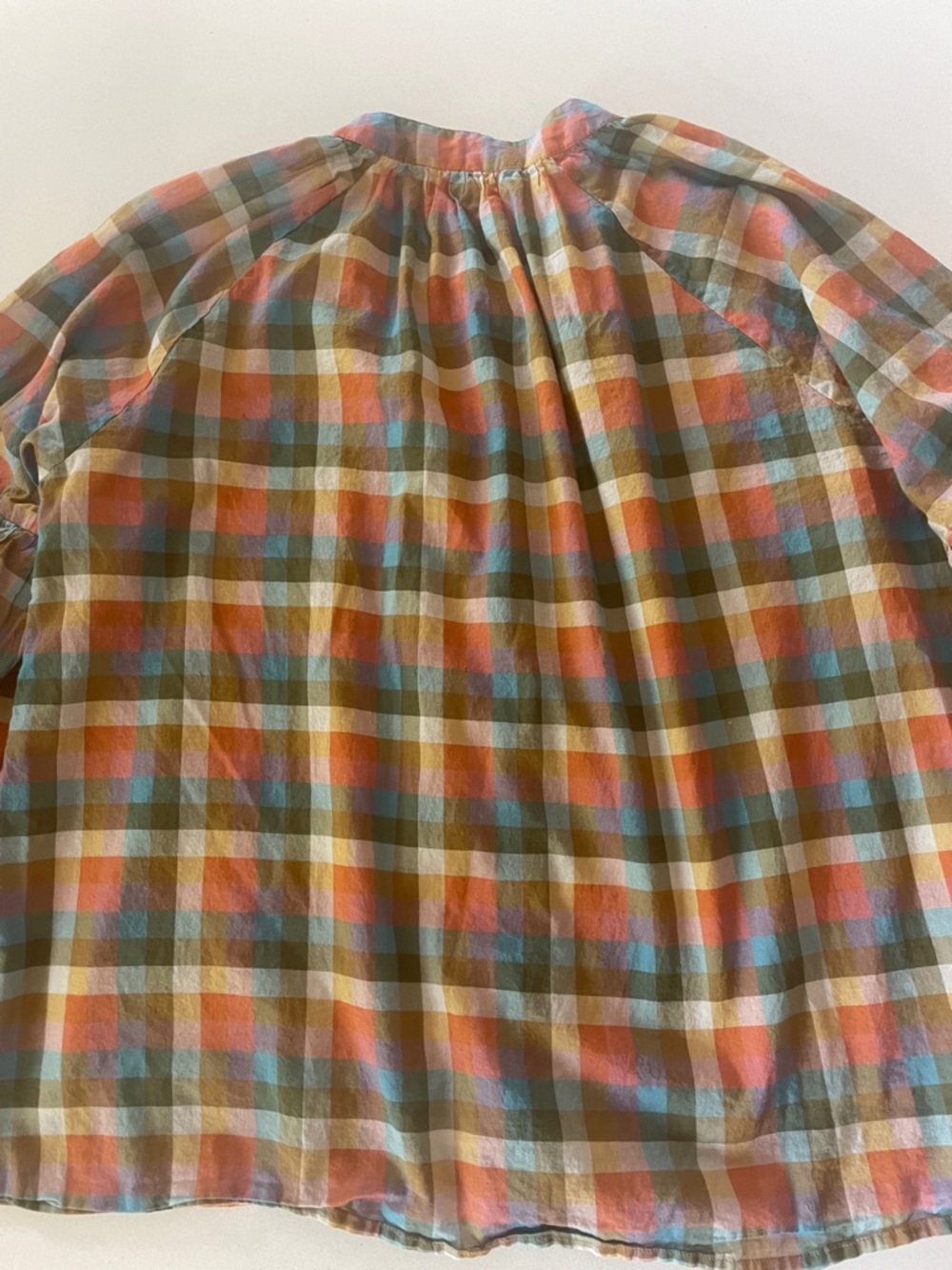Olivia James The Label Emory Blouse Plaid Button-Front XS 100% Cotton - Picture 6 of 10